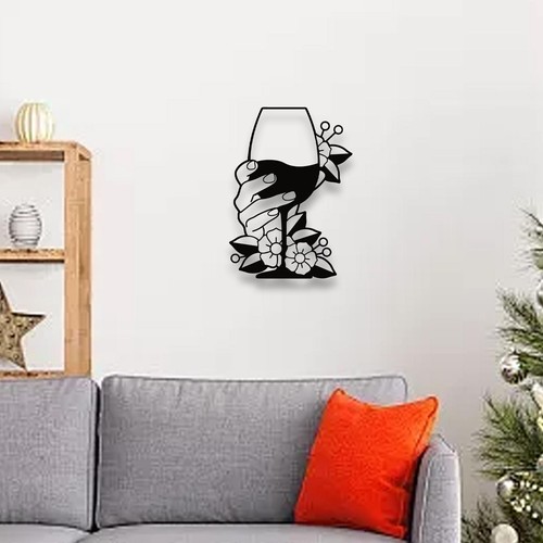 Metal wall hanging ornament - wall,