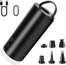 Electric Air Pump, 4000mAh Portable Camping Airbed Pump with LED Light Fast Inf