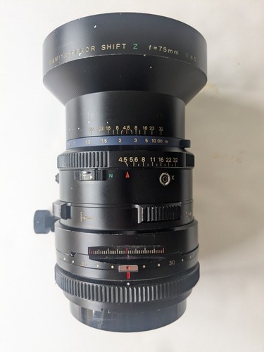 Mamiya sekor shift 75mm 5 - shift, f4.5