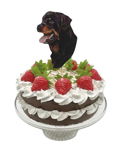 Rottweiler cake topper - rottweiler,