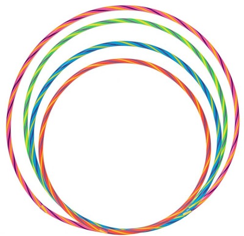 Rainbow plastic hula - plastic, kids