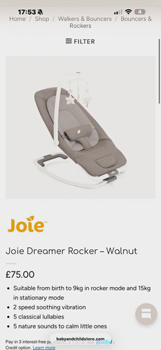Joie dreamer rocker baby - joie,