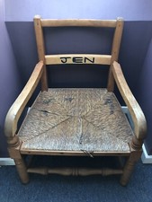 Stunning - Antique Old Vintage Pine Low Nursing Chair