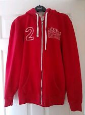 Jack Wills Men's Red Teddy Fleece Lined Full Zip Hoodie Size Medium VGC