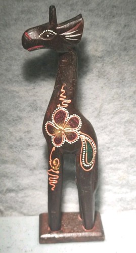 Wooden giraffe hand carved - giraffe,