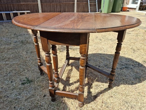 Vintage oak gateleg table - vintage, –
