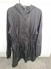 black lightweight parka jacket