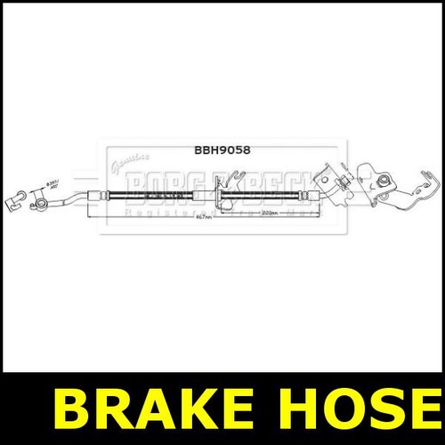 Brake hose front left fits - left,