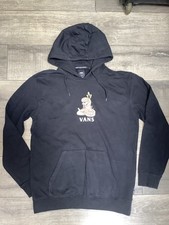 MENS VANS OFF THE WALL BLACK SNAKE HOODIE SIZE L