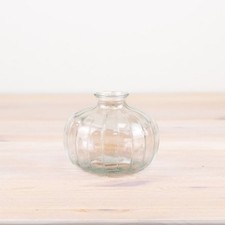 Set of 6 Clear Round Glass Bud