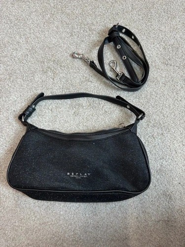 Replay black glitter - black,