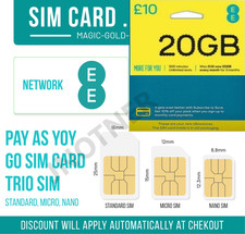 EE 20GB Pay As You Go SIM Card