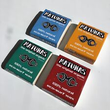 Matunas Organic Surf Wax Cold Cool Warm & Base Tropical New Surfboard Eco