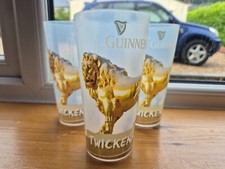 GUINNESS Twickenham Plastic Pint Glasses Cups Rugby Beakers x 3