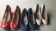 3 Pairs Vintage Court Wedges