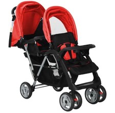 Tandem double stroller red - double,