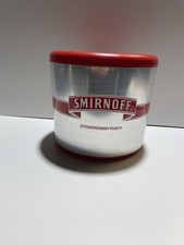 1993 Vintage Smirnoff Large Red Ice Bucket BBQ Party Bar Man Cave 25cm Retro