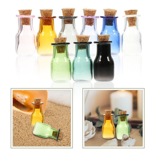 9pcs small glass jars with - glass,