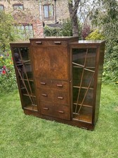 Antique walnut art deco china - walnut,