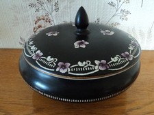 Antique or Vintage Powder Bowl with Lid. 18 cm Diameter. Good Condition.