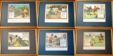 VINTAGE CHAS CROMBIE SATIRICAL CARTOON RULES OF GOLF PRINT – VARIOUS AVAILABLE