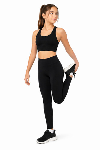 Girls legging shiny lycra - girls,