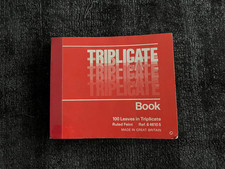 Triplicate Receipt Book Numbered Pages 1-100 With Carbon Paper Reciept