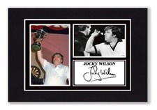 A4 Mount JOCKY WILSON Signed Print  Autograph PHOTO Ready To Frame DARTS Gift