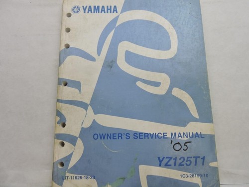 Yamaha yz125t1 2005 owners - yz125t1,