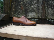 JOSEPH CHEANEY DERBY SHOES VINTAGE BROWN TAN LEATHER UK9.5 MENS MOLTON EXC COND