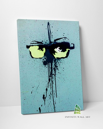 Banksy glasses graffiti canvas - glasses,