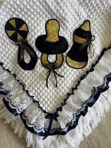 Romany white shawl decorated - romany,