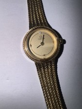 Vintage Omega Ladies Watch Gold Tone | Swiss Made | Mesh Bracelet | Rare Design