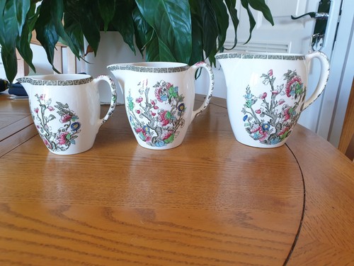 Porcelain jugs three matching - porcelain,