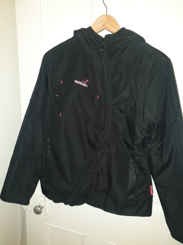 Ladies black ski style - black, hooded