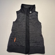 Icebreaker Merino Gilet Jacket Womens Small Grey Sleeveless Wool Blend Full Zip