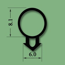 Bubble gasket Black UPVC