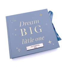 Personalised Blue Baby Boy Photo Album Dream Big BM202-P