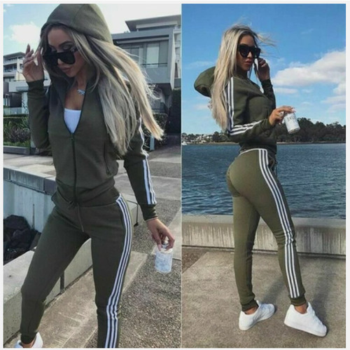 2pcs womens zip - 2pcs, tracksuit