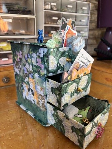 Vintage cat drawers - cat, stationery