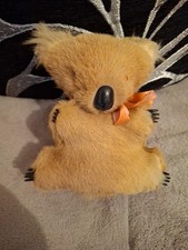 Vintage Koala Bear Real Fur. 6".Hard Stuffed Toy Souvenir From Australia . VGC