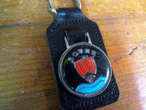 Rover leather keyfob - rover, nos