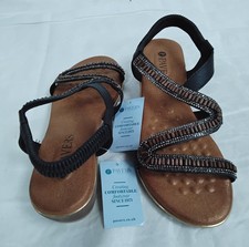 Pavers Size S Embellished Strappy Sandals Brown - SHC1919