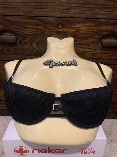 Vintage wonderbra black mesh