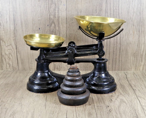 Vintage cast iron scales - cast,