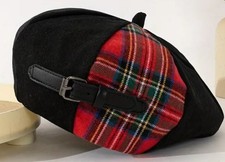 ladies tartan beret 55cm -