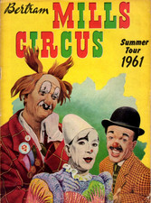 BERTRAM MILL'S CIRCUS 1961 TENTING TOUR PROGRAMME