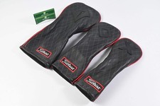 Titleist Jet Black Leather Driver, Fairway & Hybrid Headcovers / Black