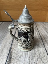 Gerz German Pewter Lidded Beer