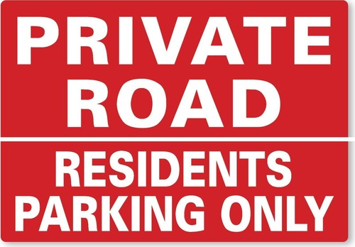 Metal sign private - metal,